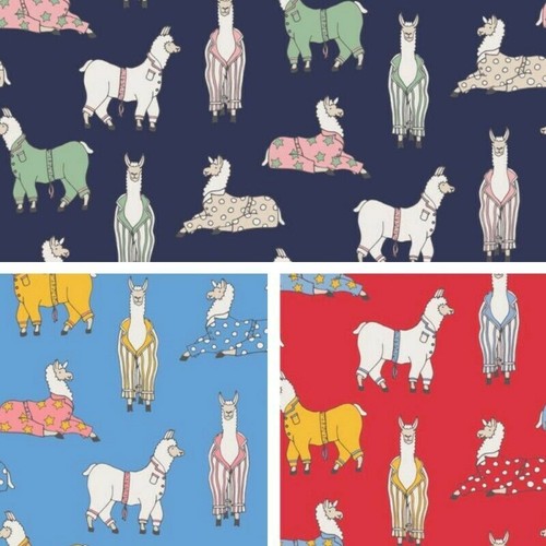 Polycotton fabric llamas - fabric,