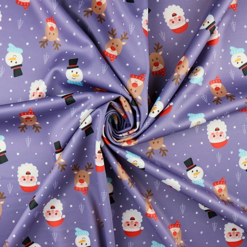 Christmas santa jersey fabric - christmas,