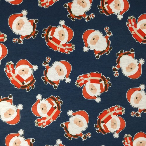 Christmas santa jersey fabric - jersey,