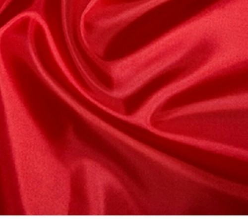 Red polyester silk - polyester, satin