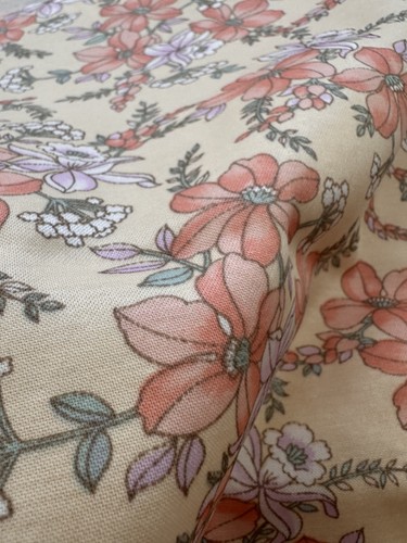 Vintage fabric rose print - fabric,