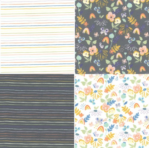 Clearance floral stripe cotton - stripe,