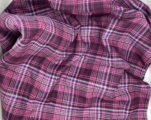 Brushed cotton fabric - brushed, plum