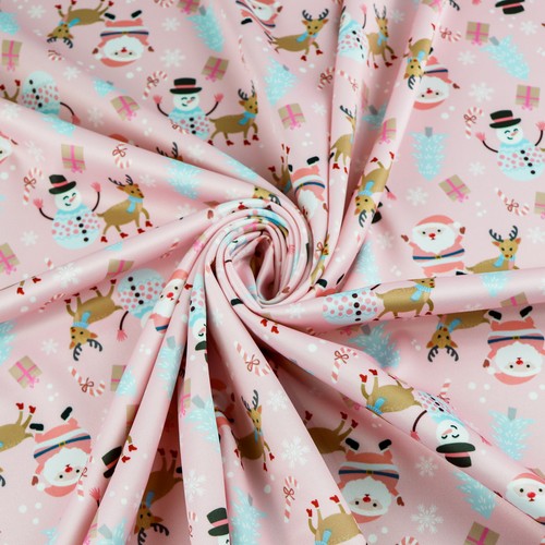 Christmas santa jersey fabric - jersey,