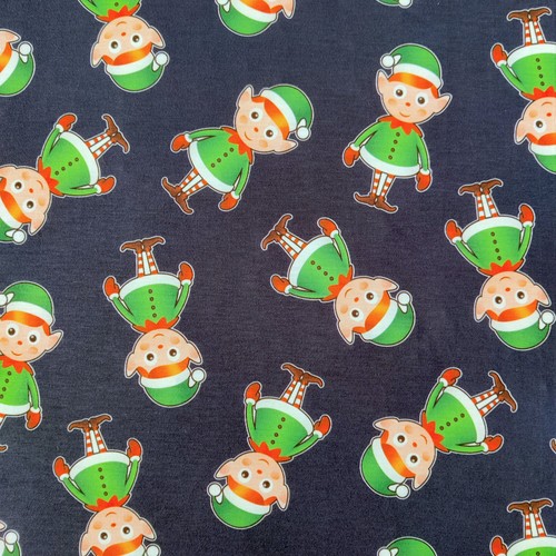 Christmas elf jersey fabric - elf,